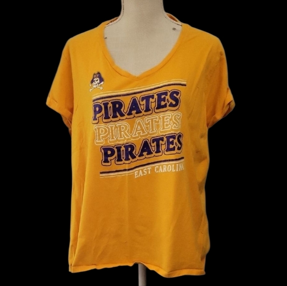 Russell Athletic East Carilina Pirates Yellow T-Shirt